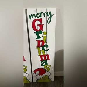 Merry Grinchmas Wood Sign